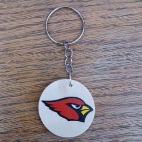 Cardinal Wooden Key chain item
