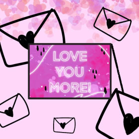 Love You More Valentine's Card item