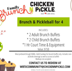 Brunch and Pickleball for 4! item