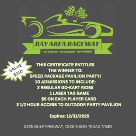 Bay Area Raceway Speed Package Pavillion Party! item
