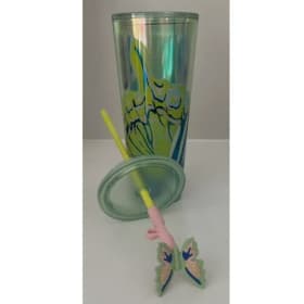 Starbucks Cup Tumbler 24oz w/ Silicon Butterfly Straw Topper item