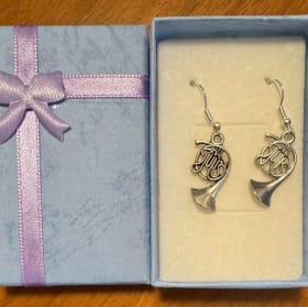 RETAIL| French Horn Earrings-silver color (Value: $20) item