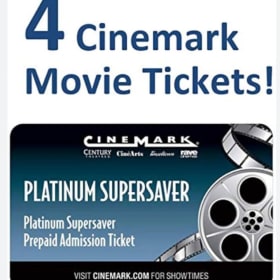 4 Cinemark Platinum Supersaver Prepaid Tickets (Value: $36) item