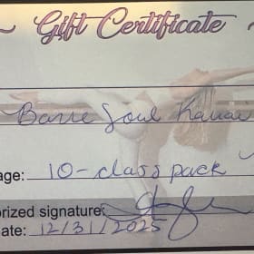 Barre Soul Kauai-10 class pack item