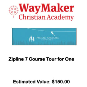 Item # 43- Timberline Adventures ZipLine item