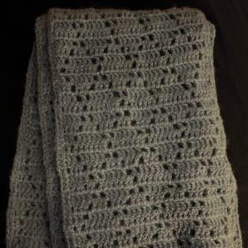 Hand-Knit Blue Scarf item