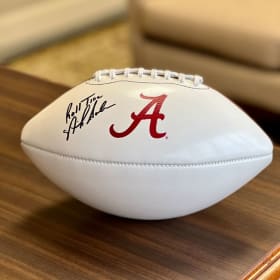 Autographed Football—Nick Saban item