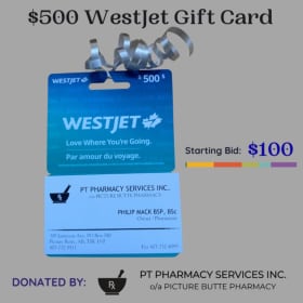 $500 WestJet Gift Card item