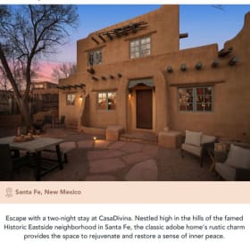 A weekend at Casa Divina, Santa Fe for four item