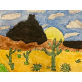 Desert Delight - 8x10 Watercolor on Canvas item