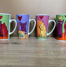 Ensemble de 4 tasses chats item