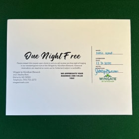 One Free Night Stay at Wingate by Windham item