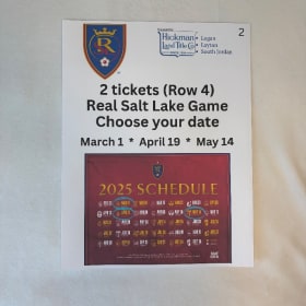 Two Real Salt Lake Soccer Game Tickets #2 item