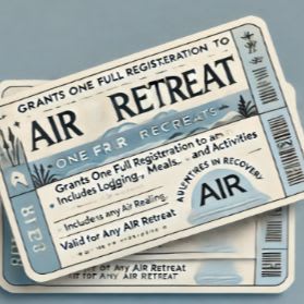 "Retreat Pass!" Join AiR for a future retreat of your choice item