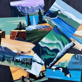 Hand Illustrated Postcard item