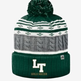 Green & Grey Knit Cap with Pom item