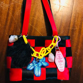 Revamped Black and Red Harvey's Seatbelt Bag item