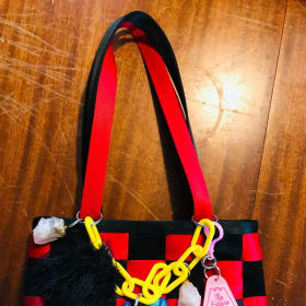 Revamped Black and Red Harvey's Seatbelt Bag item
