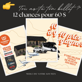 Un billet: 12 chances de gagner: billets en quantité limitée item