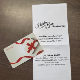 $50 Gift Card for Hidden Gem Restaurant (1 of 4 Available) item
