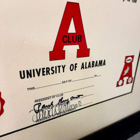 Autographed A-Club Certificate—Bear Bryant item