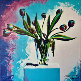 Tulips - 12x12 Digital on Canvas item