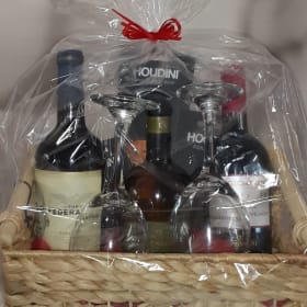 24. Wine Bottles and Glasses, Donna and Eric Vondeylen item