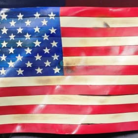 Handcrafted Wooden American Flag item