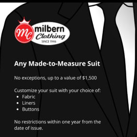 #113 - $1,500 Custom Men's Suit item