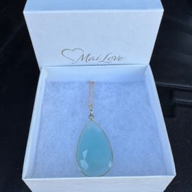 Mai Love- Chalcedony Drop necklace item