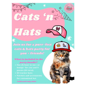 Cats ‘n Hats Party for 10 at the Cattiesburg Cafe! item