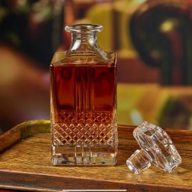 Timeless Treasure Black Box Square w/Round Top Decanter Set item