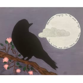 Blackbirds Beatles - 16x20 Acrylic on Canvas item