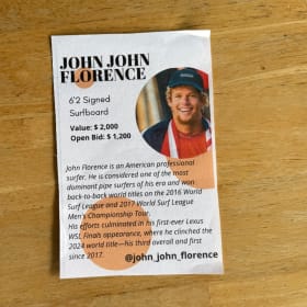 John John Florence Signed surfboard item