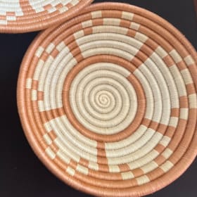 Medium Apricot Woven Basket item