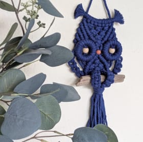 Two JJ the Owl Macrame Wall Hangings item