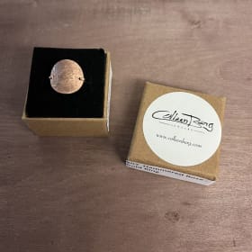 802 - Hammered Rose Gold Ring item