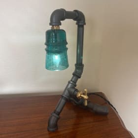 #17 Industrial Vintage Insulator Lamp item
