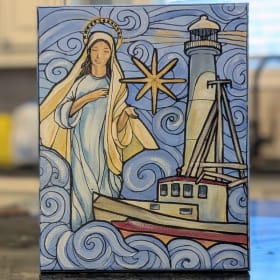 Stella Maris - Hand-Painted 8x10 Canvas item
