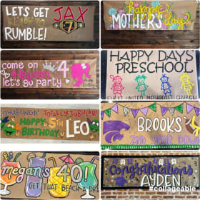 4 Custom Celebration Banners item