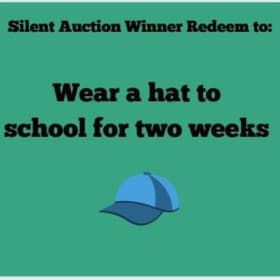 Wear a hat for two weeks item