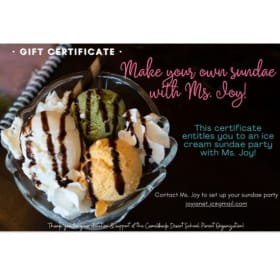 CDS Experience - Make your own sundae with Ms. Joy! item