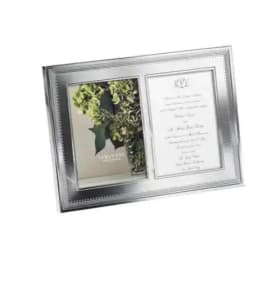 Vera Wang Silver Double Photo Frame for Two 5x7 Photos item