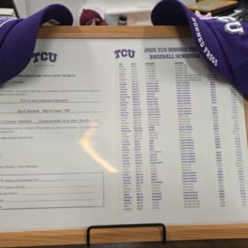 TCU baseball tickets (two) and hats item
