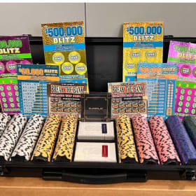 poker set and scratch offs item