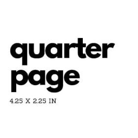 Quarter Page Advertisement - 4.25 x 2.25 item