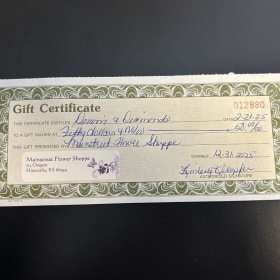 $50 Mainstreet Flower Shoppe Gift Certificate item