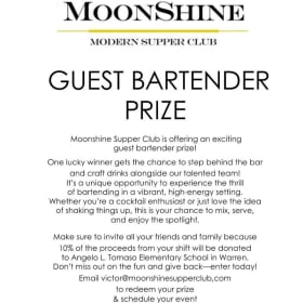Guest Bartender Experience: Moonshine Supper Club (Millburn) item