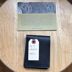 #14 - Hand Stitched Black Leather Wallet item