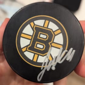 Boston Bruins: Jakub Lauko Autographed Puck item